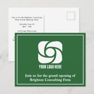 Postal Logotipo de la empresa de publicidad Green Company