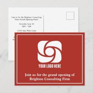 Postal Logotipo de la empresa de publicidad Red Company