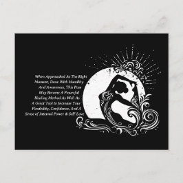 Postal Logotipo de la manga de yoga King Pigeon Pose de c