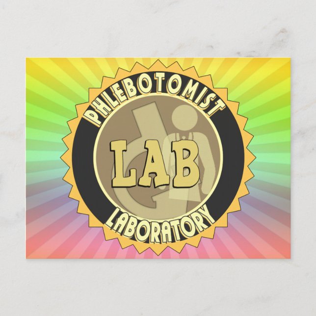 POSTAL LOGOTIPO DE LABORATORIO DE FLEBOTOMISTAS (Anverso)