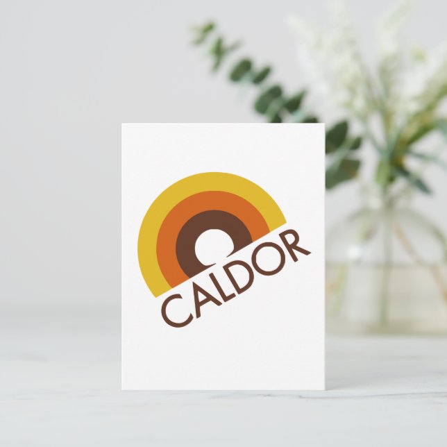 Postal Logotipo de los grandes almacenes Retro Caldor (Anverso de pie)