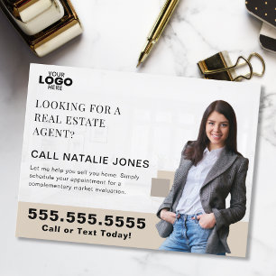 Postal Logotipo de marketing inmobiliario Realtor Farming