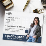 Postal Logotipo de marketing inmobiliario Realtor Farming<br><div class="desc">Refuerce su presencia en la comunidad con esta postal inmobiliaria de personalizable, perfecta para conectarse con potenciales vendedores de casa y mostrar su experiencia. Con espacio para subir tu logotipo e incluir una foto profesional, este diseño elegante le aporta un toque personal y pulido a tu estrategia de marketing. Ideal...</div>