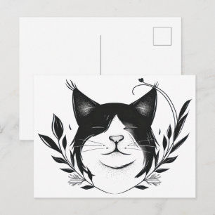 Postal Logotipo de mascota ilustrado