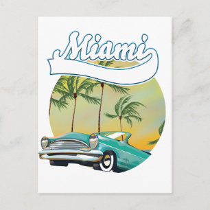 Postal logotipo de Miami Sunset