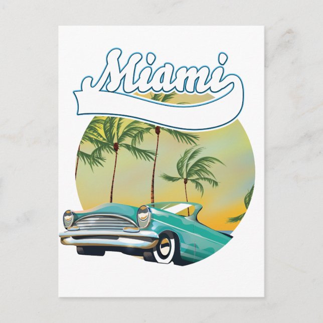 Postal logotipo de Miami Sunset (Anverso)