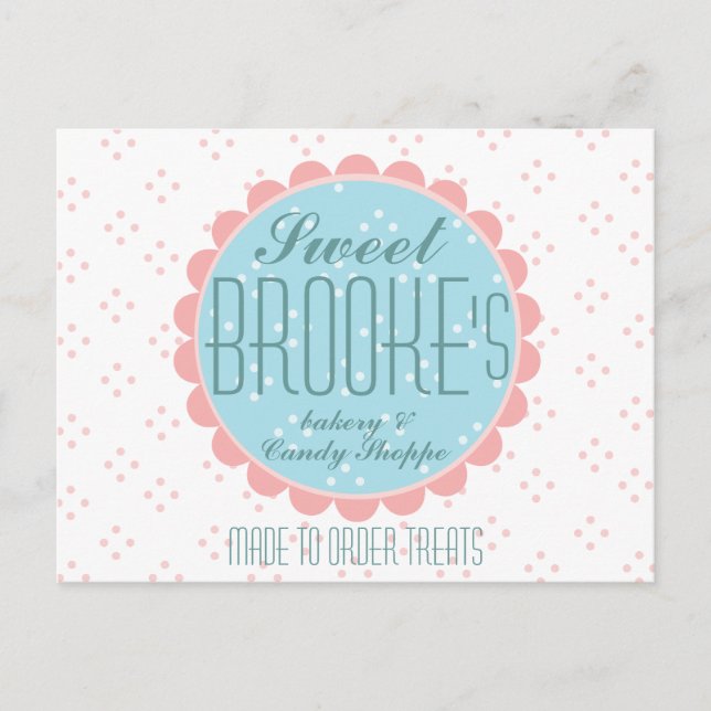 Postal Logotipo de Moda dulce (Anverso)