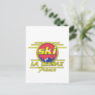 Postal Logotipo de Morzine Francia Esquí 80s