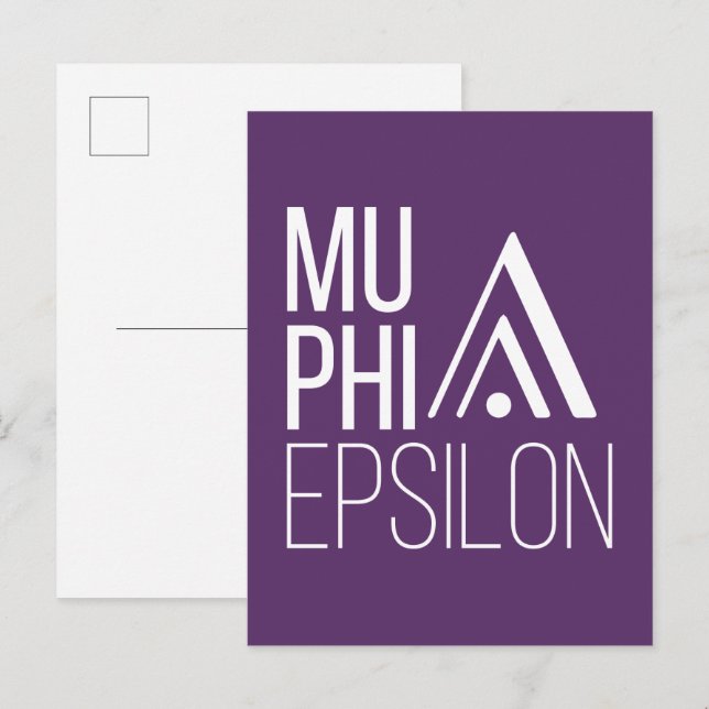 Postal Logotipo de Mu Phi Epsilon (Anverso / Reverso)