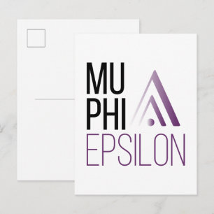 Postal Logotipo de Mu Phi Epsilon