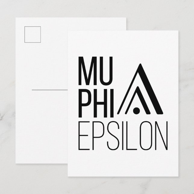 Postal Logotipo de Mu Phi Epsilon (Anverso / Reverso)