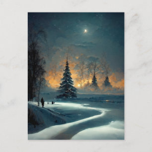 Postal Logotipo de Navidades de negocios Star Postcard 2