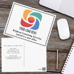 Postal Logotipo de negocio de personalizado Nuestra Ofici<br><div class="desc">Tenemos una nueva postal de domiciliación móvil para una empresa de negocios o moda moderna que busca actualizar a sus clientes en una nueva ubicación. Nuestra oficina se ha mudado. Un sencillo cambio de la compañía de las tarjetas de dirección con el logotipo corporativo de su personalizado. Personalizar el cambio...</div>