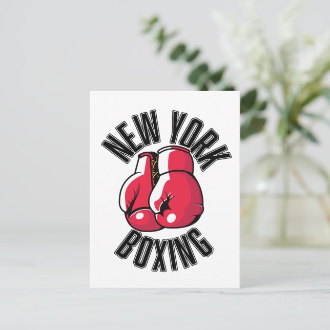Postal logotipo de New York Boxing (Anverso de pie)