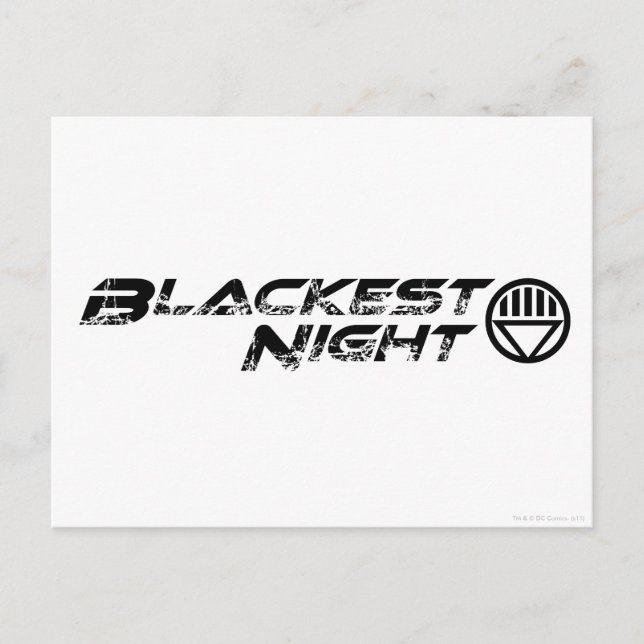 Postal Logotipo de noche negra (Anverso)