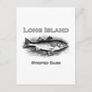 Postal Logotipo de pan con rayas de vintage de Long Islan