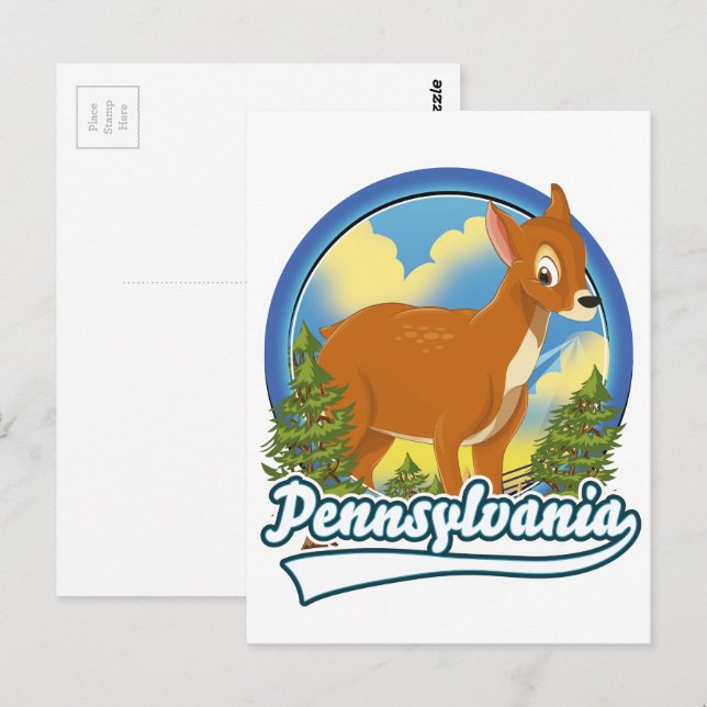 Postal logotipo de Pennsylvania Travel (Anverso / Reverso)