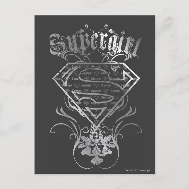 Postal Logotipo de plata superchica (Anverso)