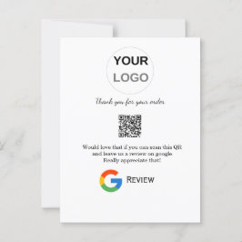 Postal logotipo de reseña de negocio de Google Scan QR re