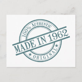 Postal Logotipo de sello de goma redondo del año de nacim