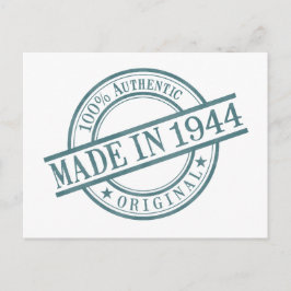 Postal Logotipo de sello de goma redondo del año de nacim