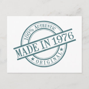 Postal Logotipo de sello de goma redondo del año de nacim
