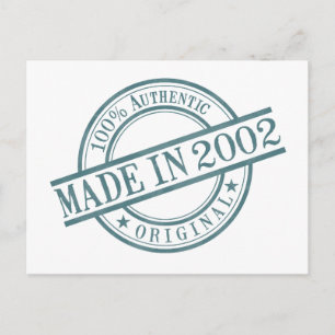 Postal Logotipo de sello de goma redondo del año de nacim