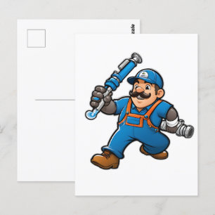 Postal logotipo de servicios de fontanería