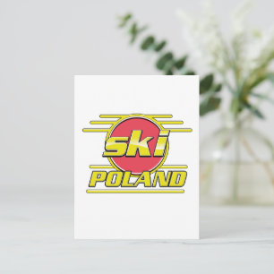 Postal Logotipo de Ski Polonia 80s