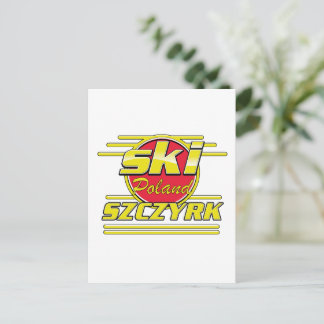 Postal Logotipo de Ski Szczyrk Polonia 80