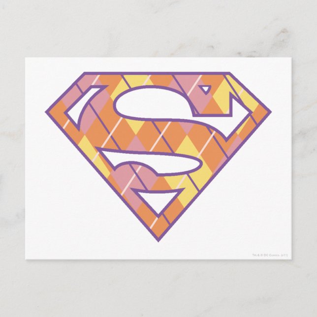 Postal Logotipo de Supergirl Argyle (Anverso)