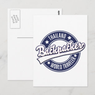 Postal logotipo de Thailand Backpacker World Traveler