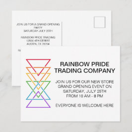 Postal Logotipo de triángulo arcoíris para marketing de n