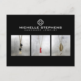Postal Logotipo de trinquete moderno - Boutique Black Pho