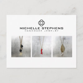 Postal Logotipo de trinquete moderno - Fotografía blanca 