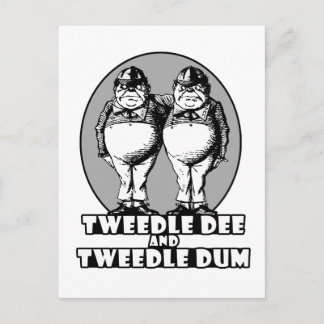 Postal Logotipo de Tweedle Dee y Tweedle Dum