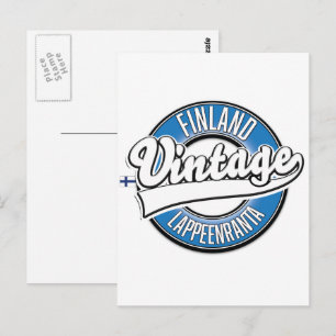 Postal logotipo de viaje a Lappeenranta Finlandia
