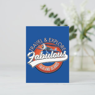 Postal Logotipo de Viaje explora las fabulosas Islas Malv