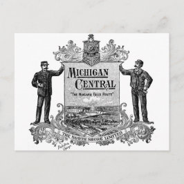 POSTAL LOGOTIPO DE VINTAGE MICHIGAN CENTRAL RAILROAD