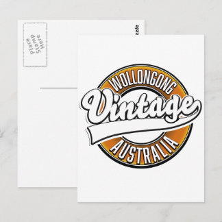 Postal Logotipo de Wollongong Australia al estilo vintage