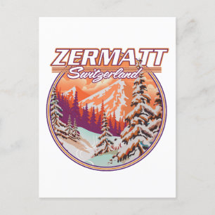 Postal logotipo de Zermatt suiza