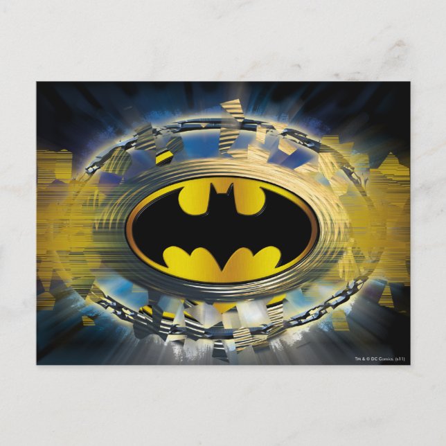 Postal Logotipo decorativo de Batman (Anverso)
