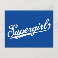Logotipo del nombre de Supergirl All-Star de béisb