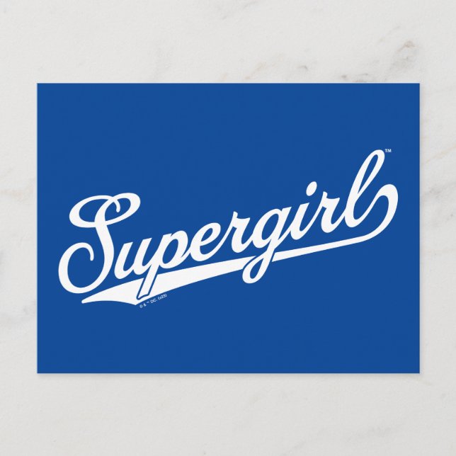Postal Logotipo del nombre de Supergirl All-Star de béisb (Anverso)