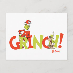 Postal ¡Logotipo del personaje Grinch! Gráfico