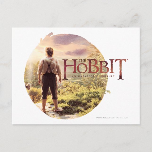 Postal Logotipo Hobbit con BILBO BAGGINS™ Back (Anverso)