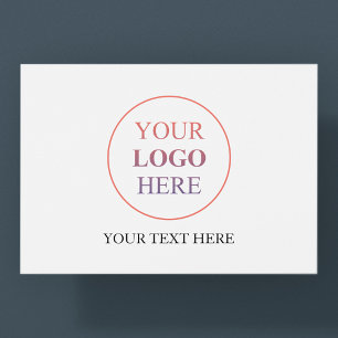 Postal Logotipo horizontal personalizado: sin pedido míni