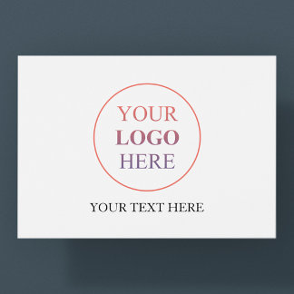 Postal Logotipo horizontal personalizado: sin pedido míni
