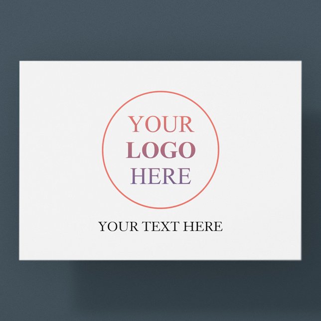 Postal Logotipo horizontal personalizado: sin pedido míni (Subido por el creador)