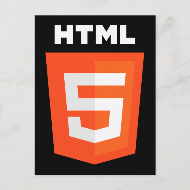 Postal Logotipo HTML 5 (Anverso)